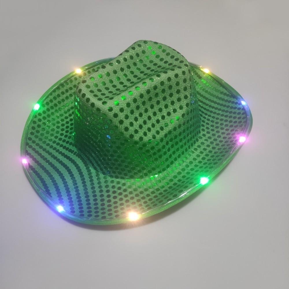 Colorful Flashing LED Cowboy Hat Luminous Design Glowing Hat Disco Hats Christmas Party