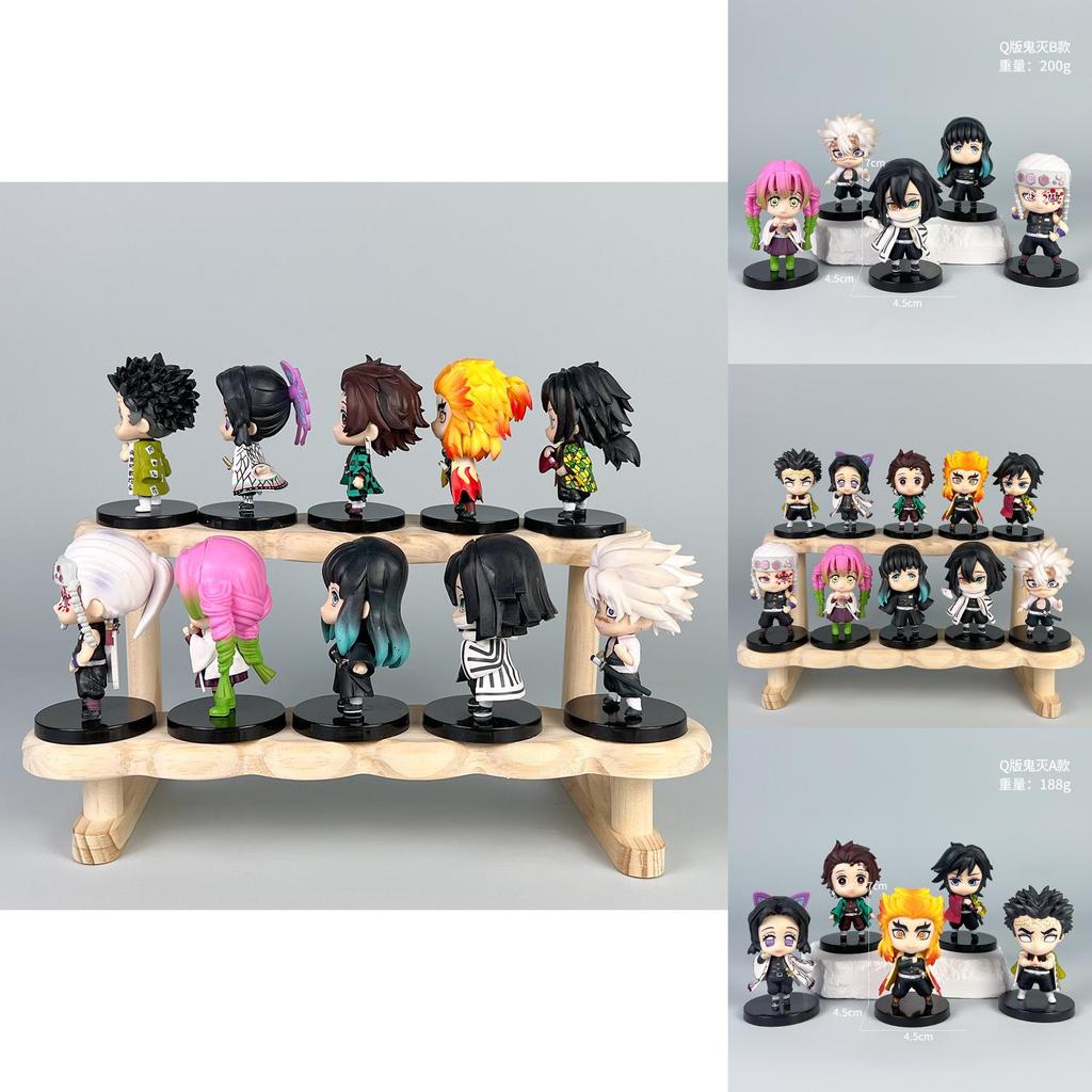Demon Slayer Pvc Q Version Figurine Set With Collectible Character Dolls For Anime Fans