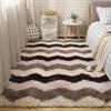 Ultra Soft Area Rug, Non-Skid Fluffy Tie-Dyed Light Grey Plush Indoor Fuzzy Faux Fur Rugs for Living Room Bedroom Carpet Kids