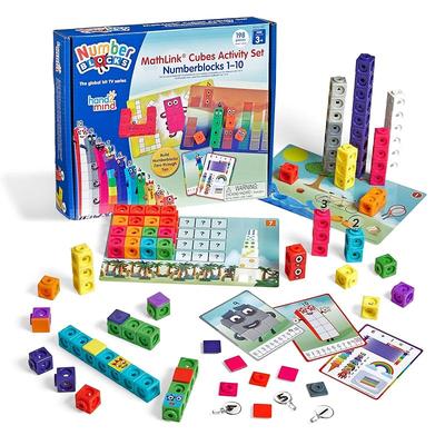 Numberblocks MathLink Cubes (1-10 Cubes, 100 Pieces) Activity Set, Math Toy, with Japanese Guide, Ages 3+, 93417-J, Authentic Product