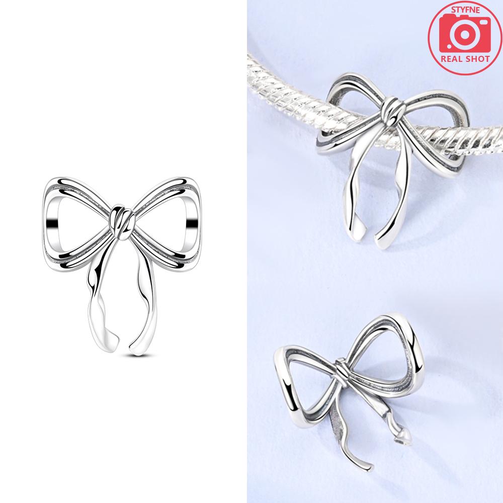 Copper Pendant Pink Ballet Girl Bow Charms Beads Fit Original Bracelet Necklace Jewelry Making For Women Diy