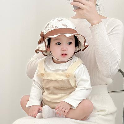 Baby Fisherman Hat Cute Spring and Autumn Thin Princess Super Cute Flower Pot Hood Sunscreen Thin Breathable Hat