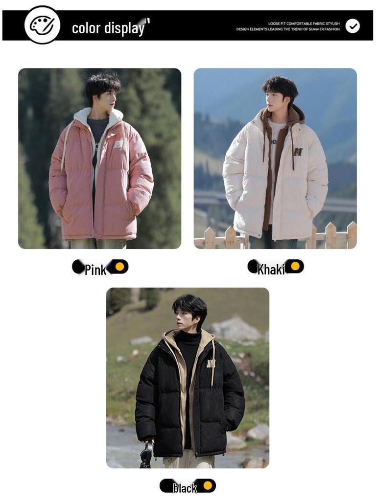 Men's Thickened Corduroy Two-Piece Sports Jacket - Winter Warm, Trendy Workwear