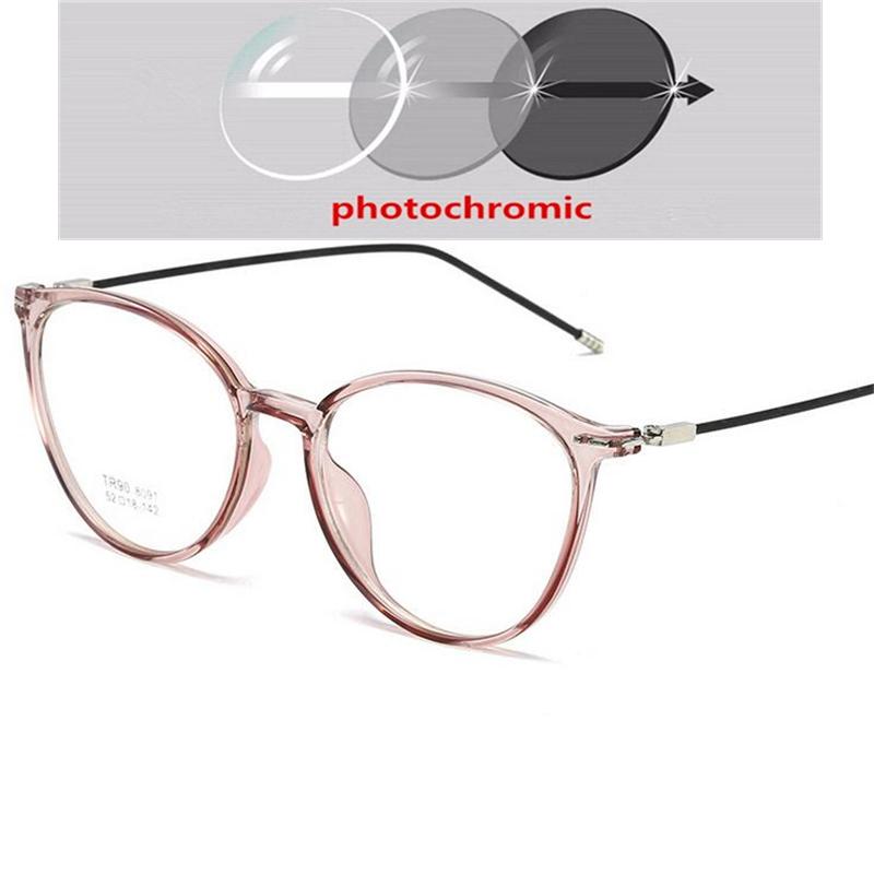 Transparent Gray Oval Nearsighted Glasses Ultralight  Steel Wire Leg Prescription Eyeglasses Diopter 0 -0.5 -1.0 To -6.0