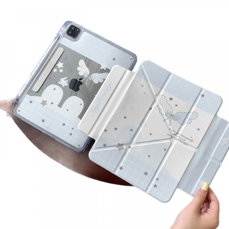 Detachable Side-Attached Wing Design IPad Case Air 7/8 Mini 6/7 Pro 11 13 Inch With Sleep Wake Function