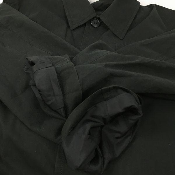 USED/COMME CA COLLECTION Cotton Balmacaan Coat Size 3 Black Made In Japan Cupra Lining