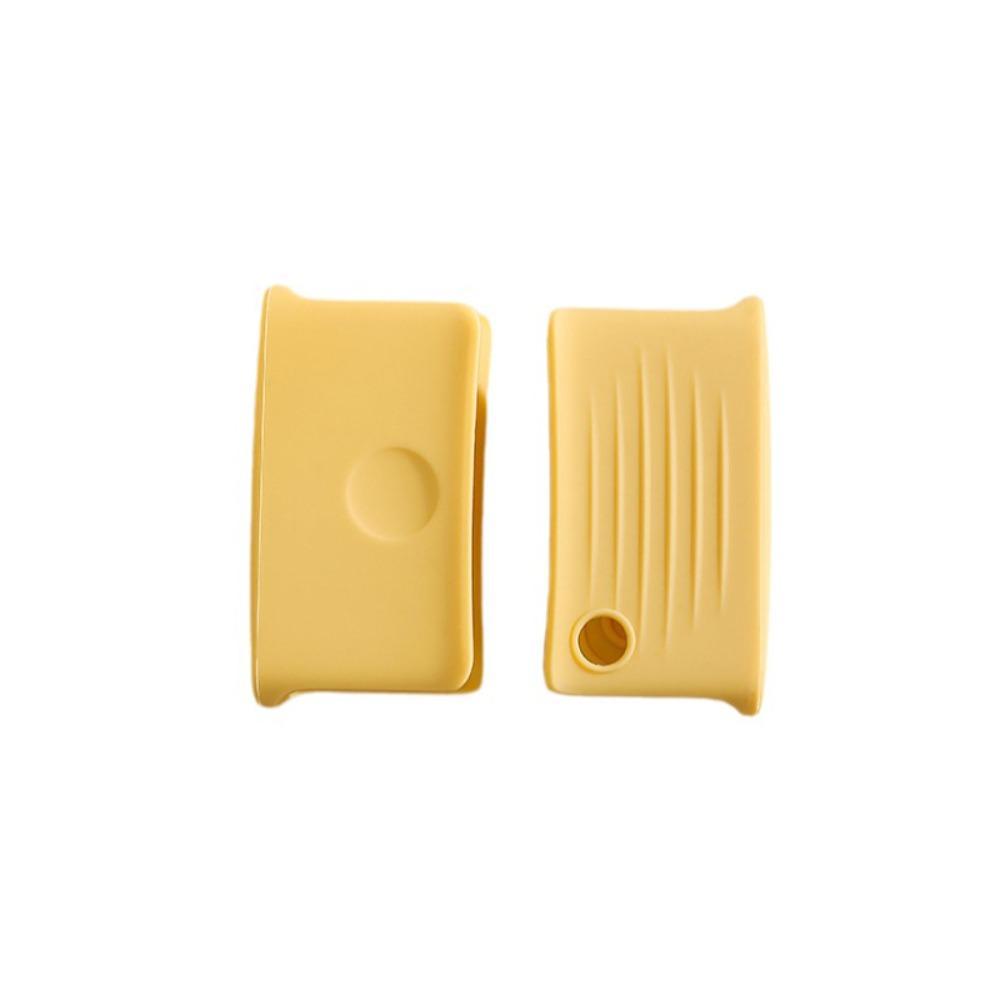 2Pcs Heat Resistant Silicone Pot Handle Cover Heat Insulated Pot Ear Clip Sleeves Kitchen Use