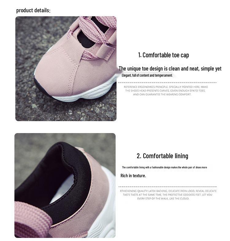 Women's Korean Style Trendy Thick-Soled Breathable Casual Sneakers