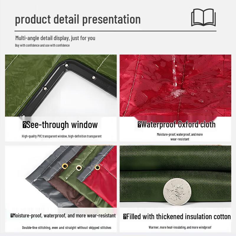 Zhanfu Thickened Windproof Thermal Oxford Cloth Door Curtain 0.7x2.3m