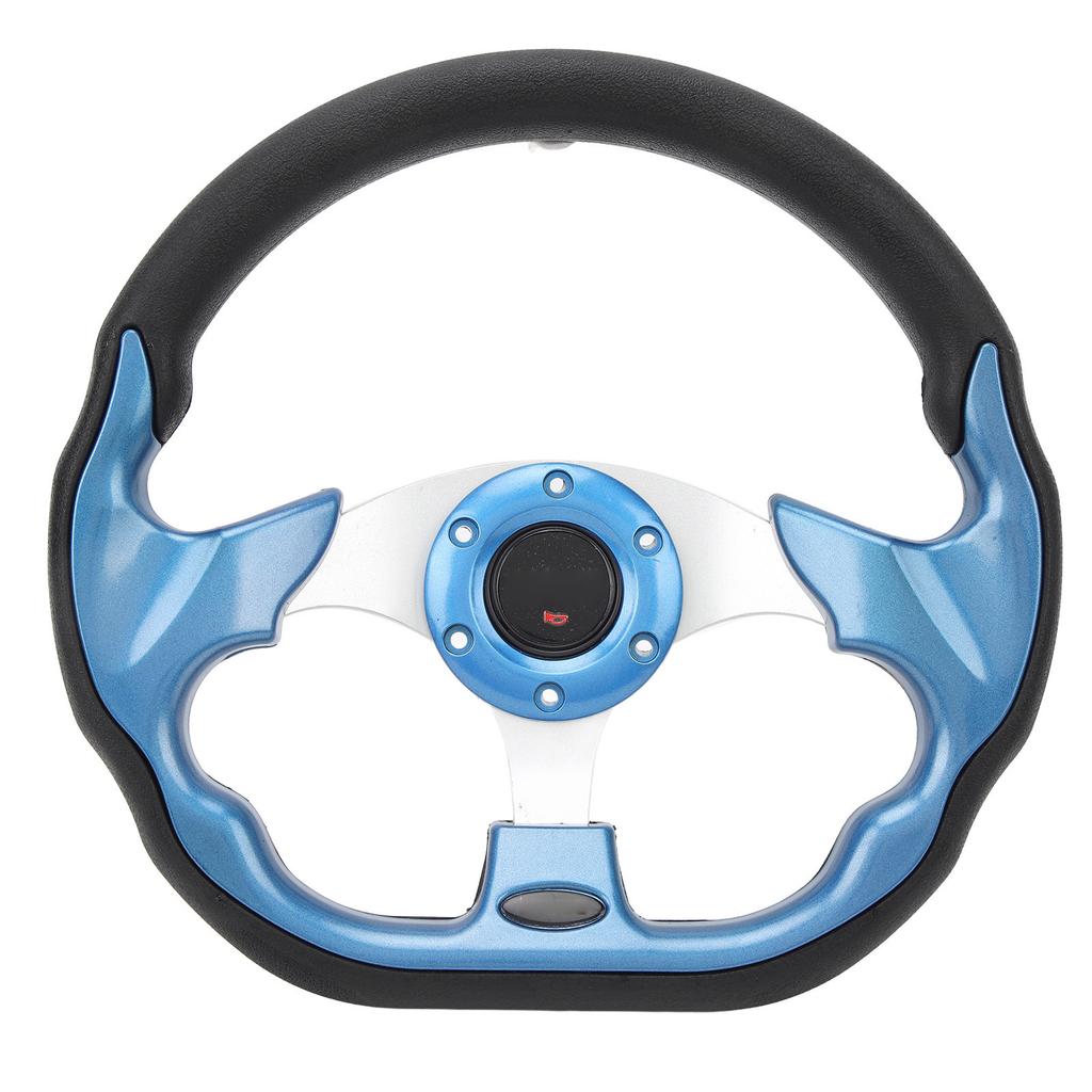 12.5 Inch Golf Cart Steering Wheel Universal 6 Holes Steering Wheel Replacement for E‑Z‑GO TXT & RXV Blue