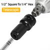 PH2 Phillips Screwdriver Bits Cross Head Magnetic 50/100/150mm Hand Tool 1/2” Square To 1/4” Hex Wrench Socket Adapter Converter