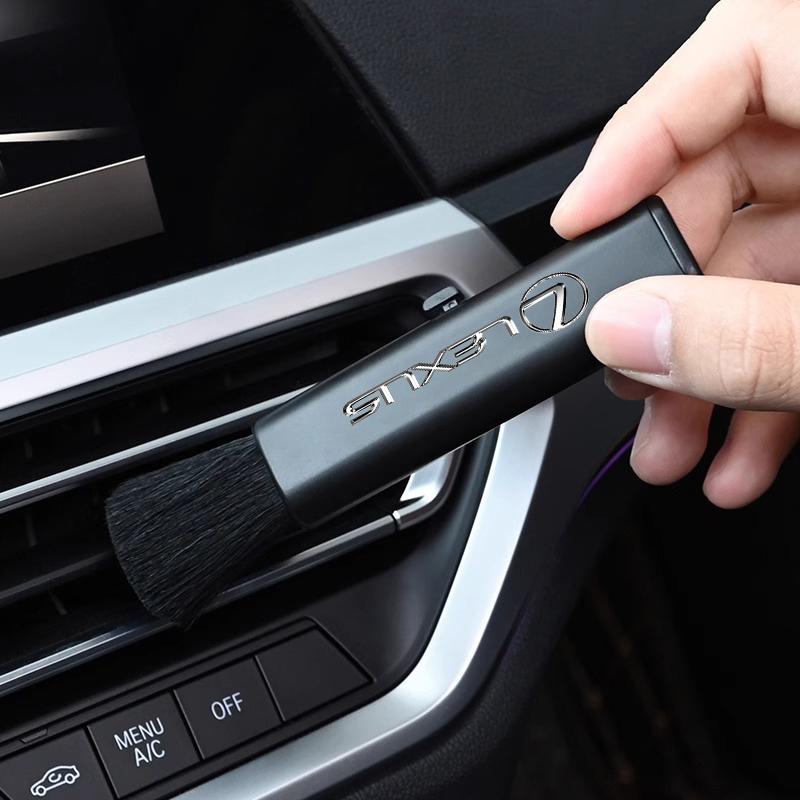 Retractable Car Cleaning Brush Center Console Clean Dust Tool Tire Valve Cap For Lexus ES LM GS IS NX RX LX RZ IS250 IS430 RX300