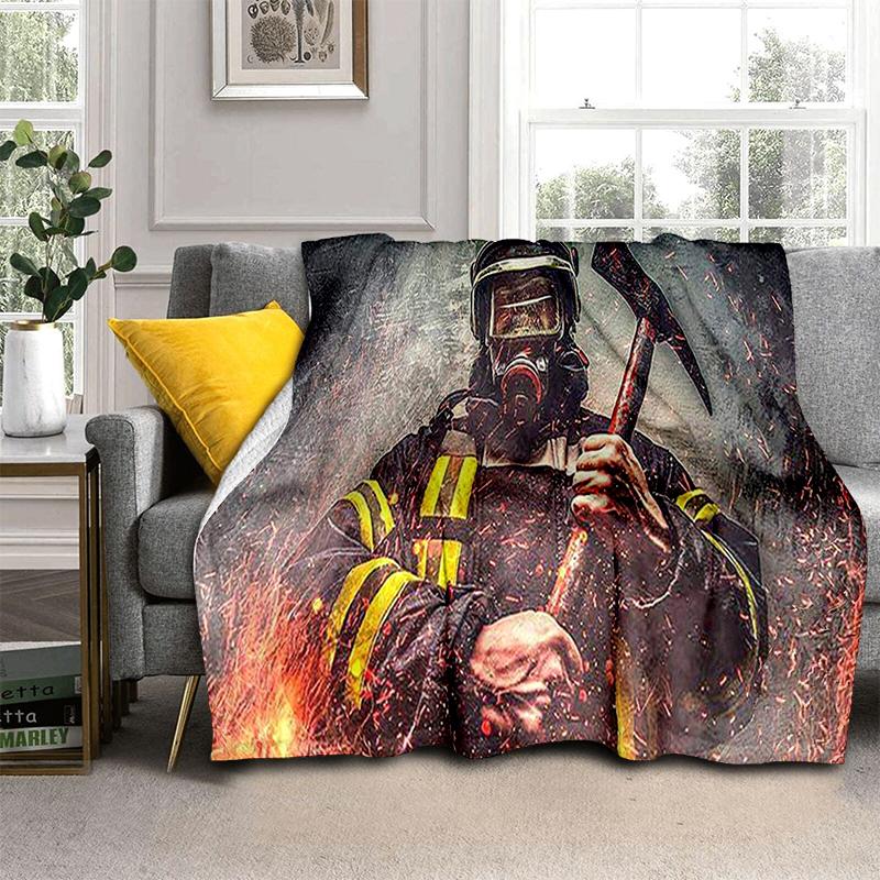 

Фланелевое тематическое одеяло пожарных, подарок на все сезоны