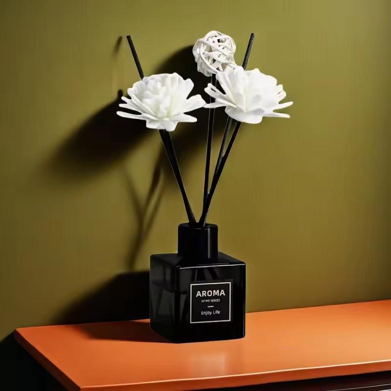 Hot Sale 50ml Flameless Reed Diffuser Oil Set with Sticks - Home Fragrance Air Freshener for Bedroom Office Home Decor