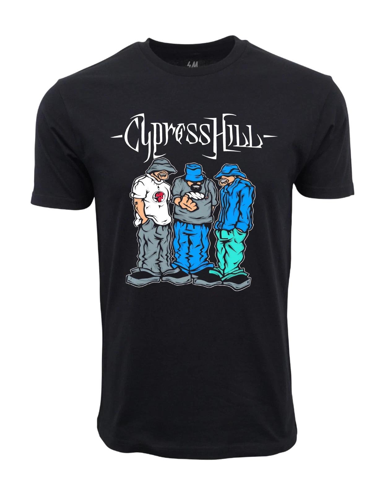 Unisex Adult Casual Graphic Cypress Hill Group Graphic T shirt T-Shirt XL