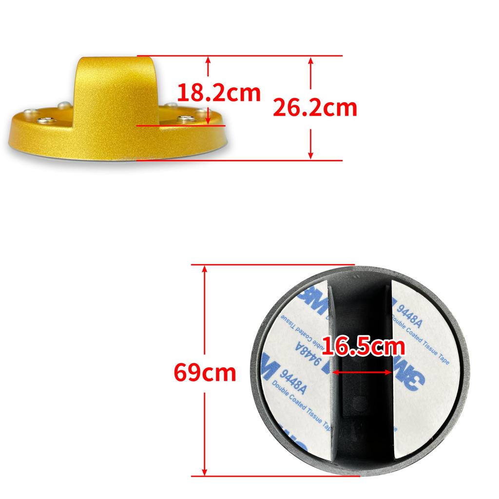 DAIHATSU Daihatsu Gasoline Fuel Spout Cap Cover, Fuel Cap Cover, Door Striker Cover, Door Lock Cover, Paste Type Set (Gold)