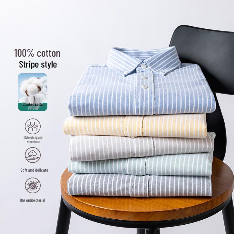 Pierre Cardin Men s Business Casual Striped Long Sleeve Shirt 40