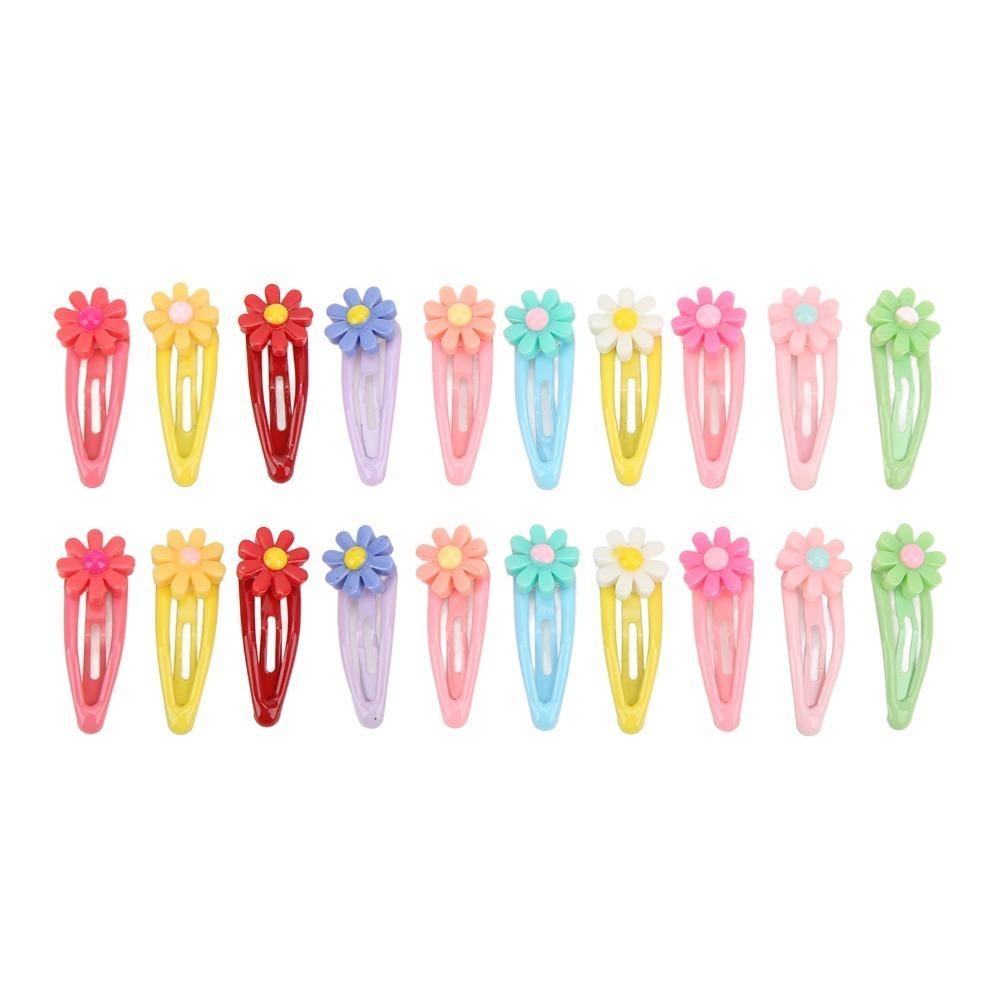 20pcs Mini Shape Pet Hair Clip Mini Size Heart BB Clip Mini Hair Barrette Daily Decoration Daisy Hair Clip