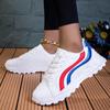 TUINANLE Sneakers Women Punk Board Shoes Breathable Flat White Shoes