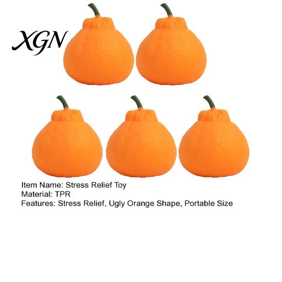 Realistic Fruit Squeeze Toy 2/3/5Pcs Stress Relief Ugly Orange Decompression Dekopon Elastic Ball Anti-anxiety Simulation Sensory Fidget