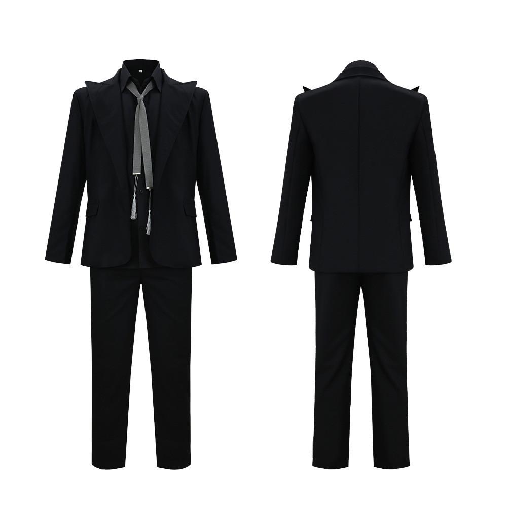 Completo Cosplay Crowley di Good Omens in Tessuto Poliestere per Eventi di Costume di Halloween