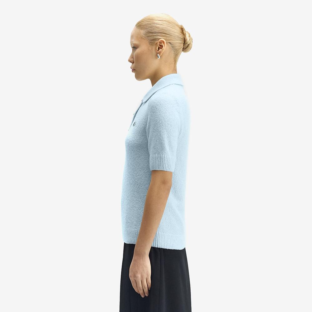 FRED PERRY [Womens] Textured Knit Shirt - Light Ice Afpf2531113-R30