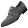 Summer new cloth shoes men's business casual shoes breathable pointed canvas leather shoes trend versatile fashion men's shoes