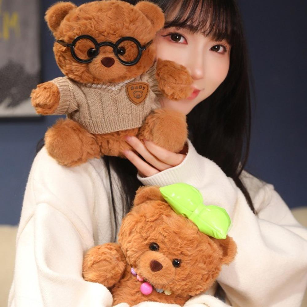 Pearl Necklace Bear Plush Toy Dress Up Stuffed Animal Pillow Plush Bear Doll Valentine's Birthday