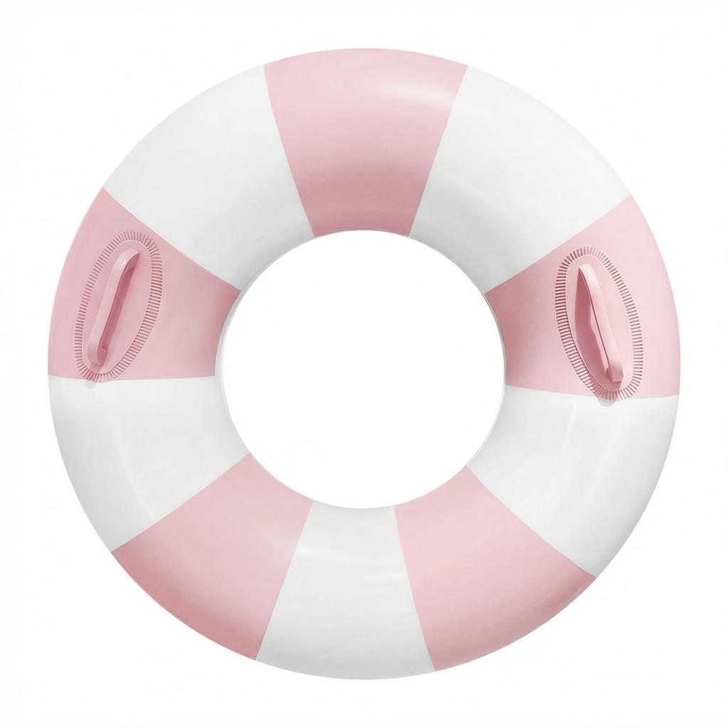 Inflatable Swimming Ring, 90cm, Ninonly Brand, Striped Pattern, with Handle, O-shaped, for Adults and Children, Perfect for Water Play, Summer