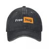 Step Bro Hilarious Joke Denim Baseball Cap Free Hug Outdoor Trucker Dad Hat Summer Unisex Unisex Fashion Sun-Proof Baseball Caps