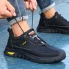 Fashion New Men Work Safety Boots Steel Toe Safety Shoes Puncture Proof Working Shoes Male Outdoor Rubber Security Boots Man Sneakers
