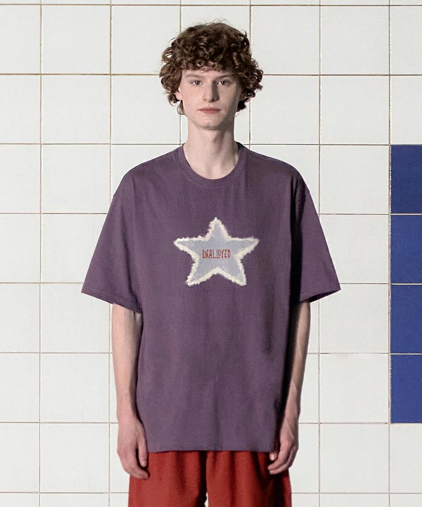 UNALLOYED Tie-Dye Star Logo T-Shirt / Purple