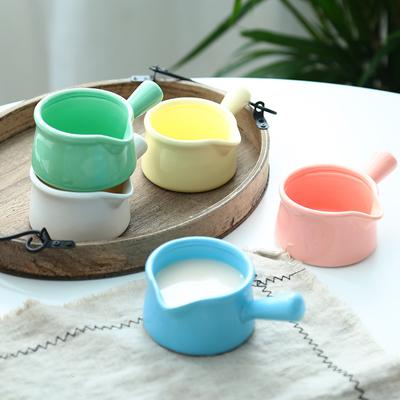 Koreanischen Stil Milch Krug Mit Lange Griff Keramik Topf Cafe Barista Espresso Kaffee Werkzeuge Zubehör Coffeeware Sauce Pan Krug