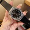 Watch Women'S Watch Large Dial Rubber Belt Women'S Light Luxury Fashion Diamond-Encrusted Women'S Watch