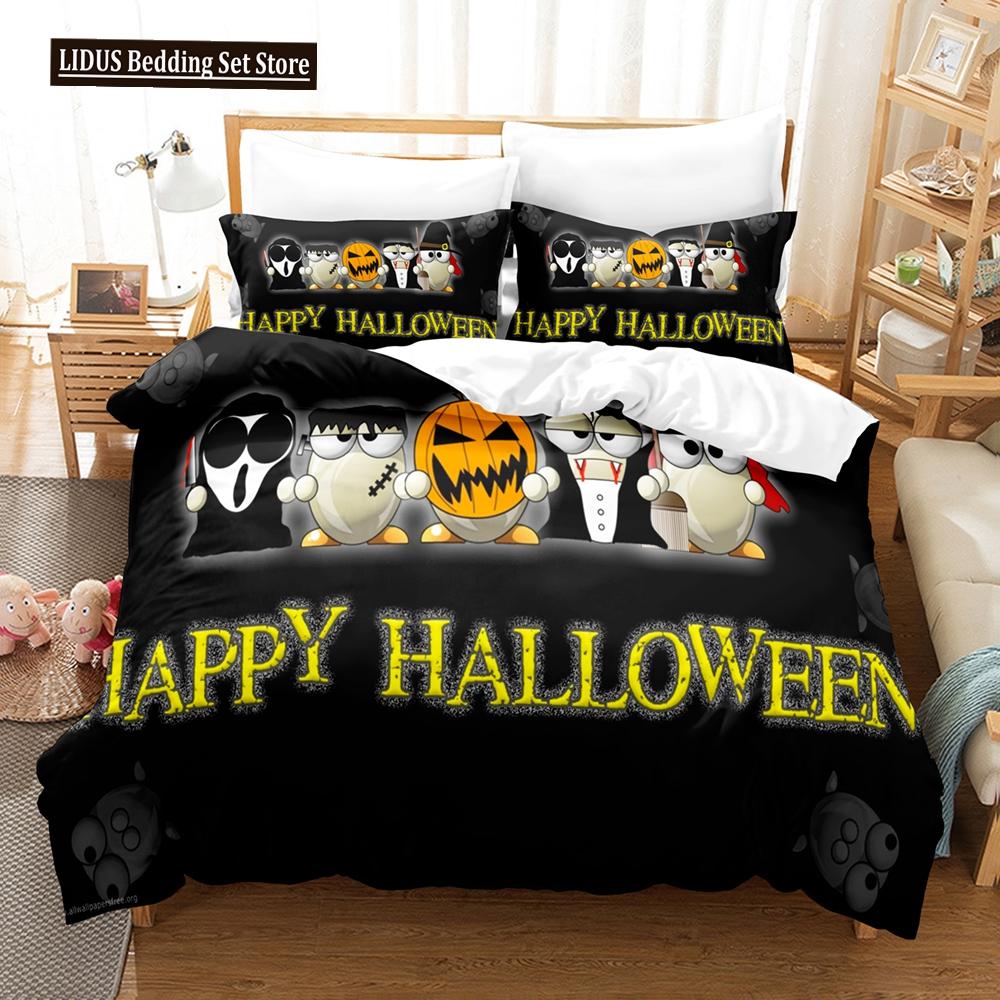 3D Halloween Bedding Sets Duvet Cover Set With Pillowcase Twin Full Queen King Bedclothes Bed Linen 200x200