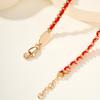 Redline French Red String Bracelet: 8K Rose Gold with Diamonds, Half Rope, Half Chain, Lucky Woven Design for Birth Year