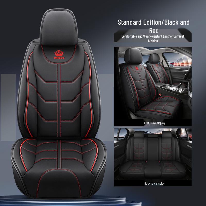 Universal Leather Car Seat Cover - Four Seasons Full Surround Cushion
