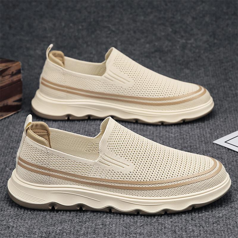Mesh Breathable New Casual Shoes Lazy Soft Sole Summer Mesh Fly-woven Shoes
