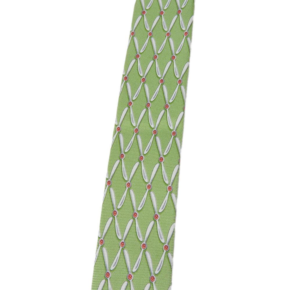 Used Dunhill Tie Silk Green Business