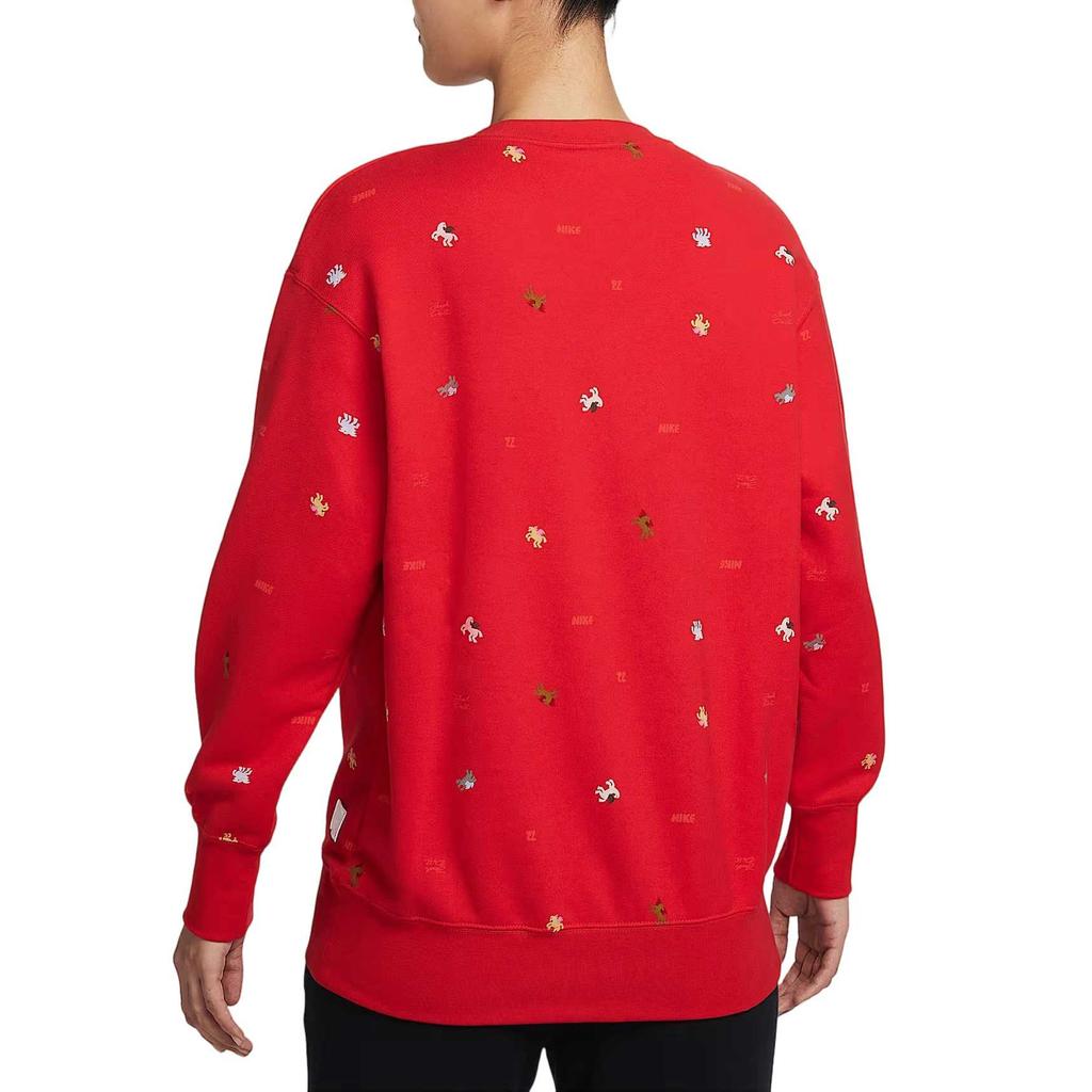 Nike Sportswear Year Of The Horse Limited Edition Loose Fit All Over Print Crewneck Sweatshirt Women sweatshirt IQ3825657