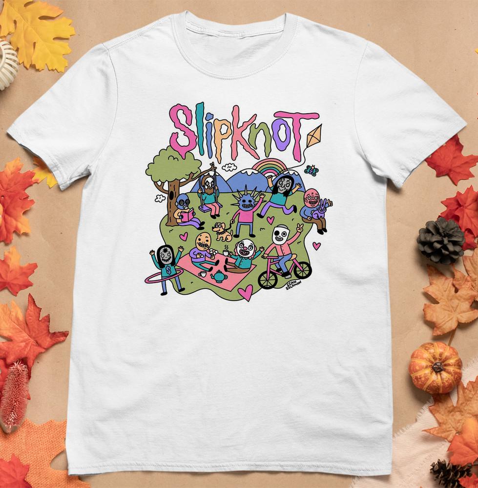 

Винтажная футболка мужская с группой Slipknot, белая, с коротким рукавом, все размеры от S до 234XL JJ885 XL