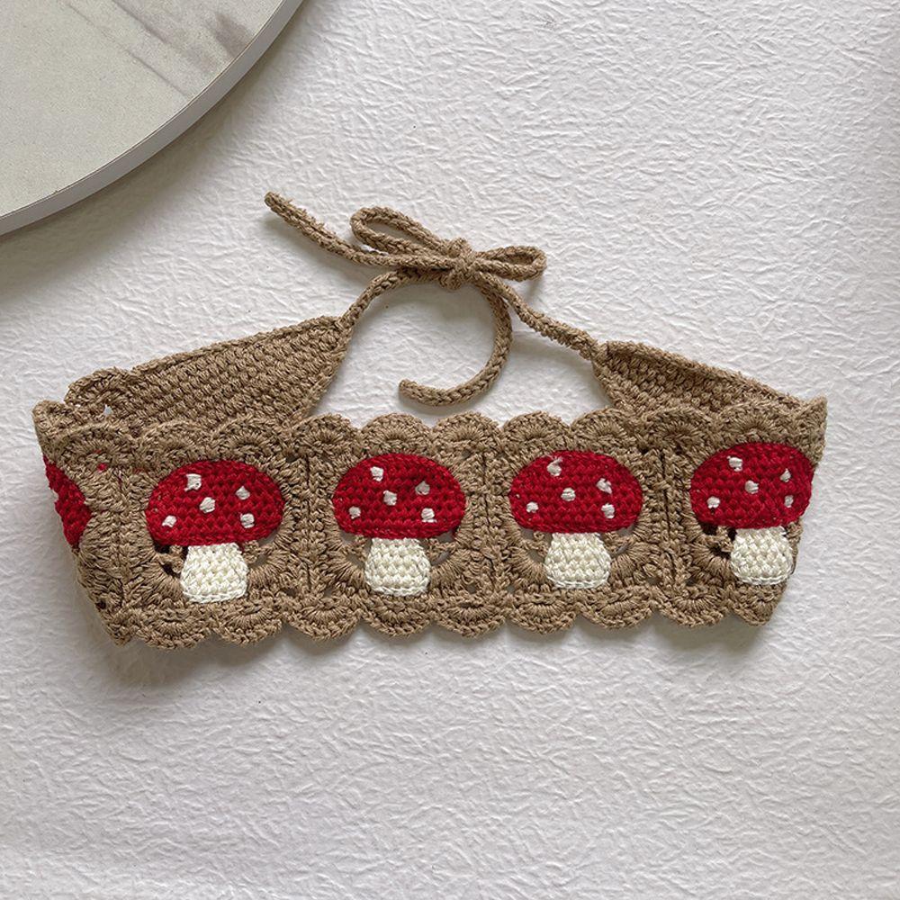 

Стиль Повязка на голову Узор грибов Фото Реквизит Аксессуары для волос Повязка на голову Вязаная крючком Повязка для волос Банданы коричневый