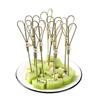 100Pcs Food-Safe Disposable Bamboo Skewers Multipurpose Barbecue, Cocktail, and Appetizer Picks for Home and Event Use
