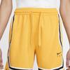 Nike Fly Crossover Logo Embroidered Straight Regular Shorts Women shorts Yellow DH7326-848