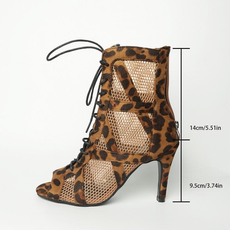 New Large Size Sandals Openwork Shoes In Front of The Lace-up Fine Heel High-heeled Sandal Boots