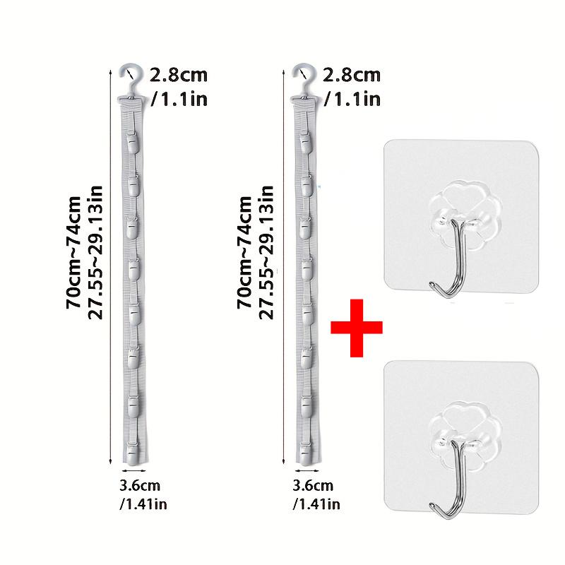 1/2pcs Over the Door Cap Rack Organizer Holds Up to 8 Baseball Hats Hat Storage System Adjustable Closet Hanger with Hooks