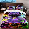 3PCS Happy smiling Cartoon Characters 3pcs Bedding,Including 3PCS Duvet Cover And 2pcs Pillowcases Perfect for Christmas,Ideal for Bedroom, Dormitory