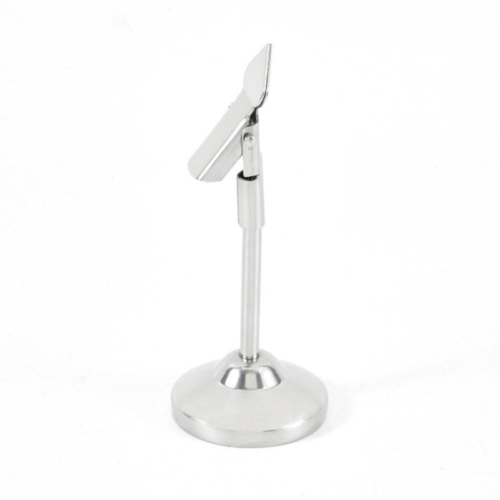 Portable Stainless Steel Table Number Stand Vertical Multifunctional Price Tag Holder Menu Card Clip Bakery