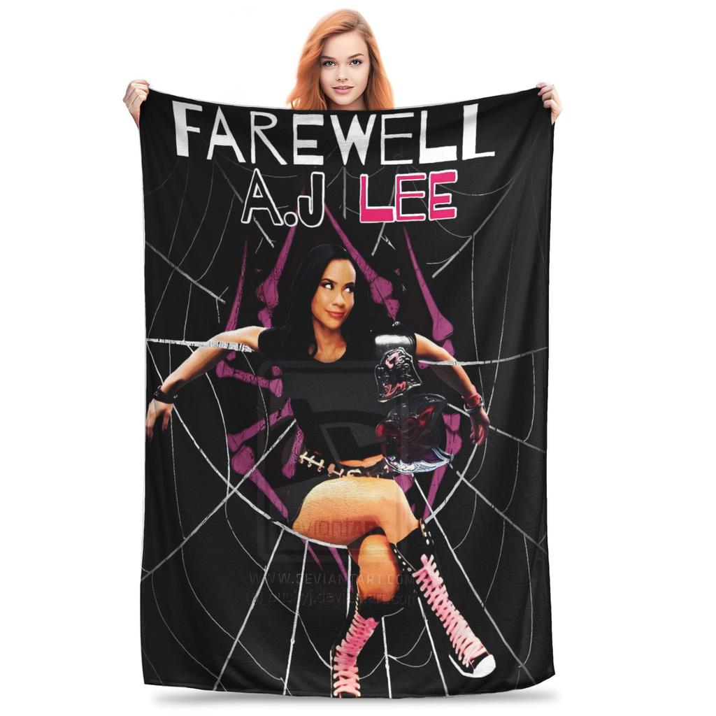 AJ Lee Wrestling Divas  Bedding Throws  Flannel Bedspread For Living Room Aesthetic Sofa Bed Cover