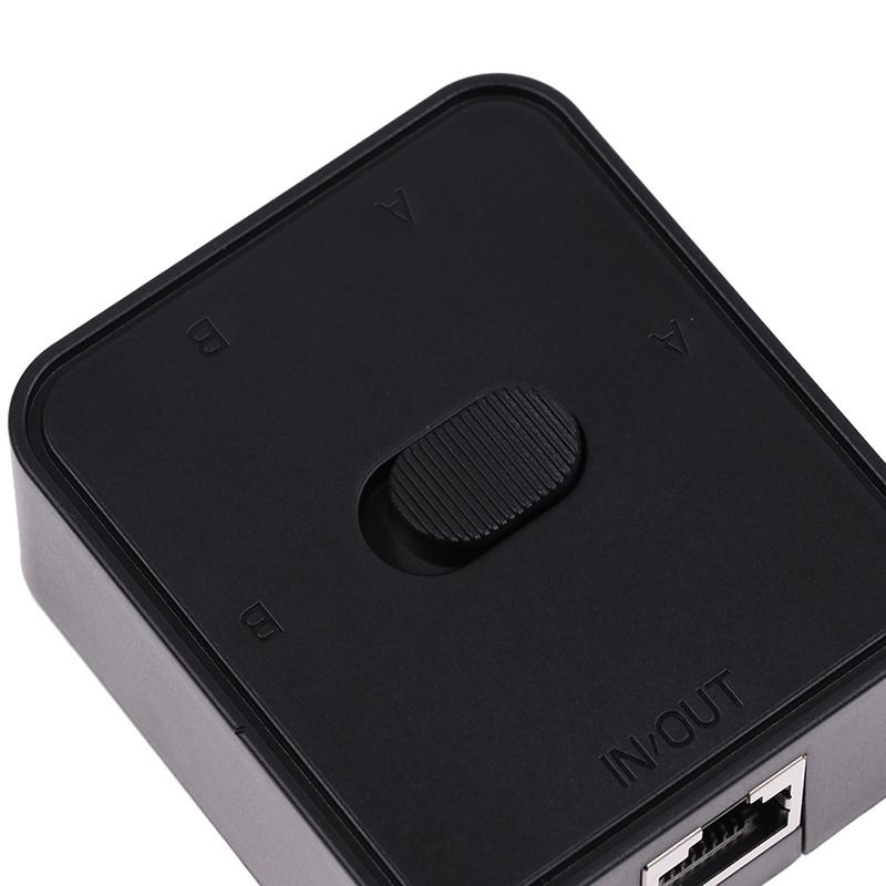 Rj45 Lan Cat6 Netzwerkschalter-Wahlschalter 1000Mbps 2 Eingang 1 Ausgang/1 Eingang 2 Ausgänge Intern Extern Netzwerkumschalter Splitter